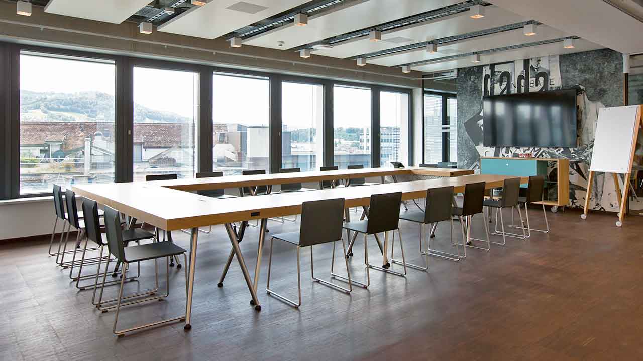 Meetingraum Sitzungszimmer Grösse L 6.25 Welle7 Workspace
